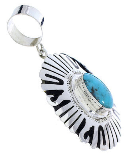 Southwestern Turquoise And Jet Pendant Jewelry PX30385